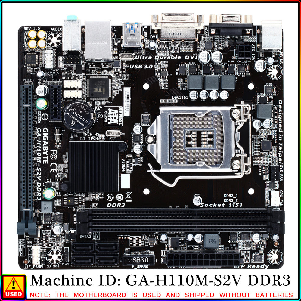GIGABYTE GAH110MS2V DDR3 (rev. 1.0) Motherboard Intel® H110 Chipset