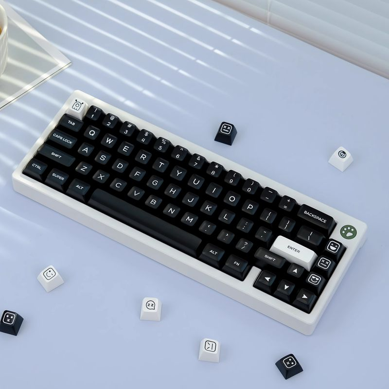 【Keycap Only】Wob Keycaps Black 160+ keys QXA Profile PBT Double Shot ...