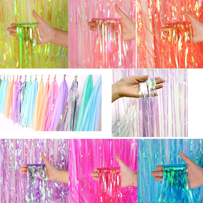 Crystal Foil Curtain Fringe Streamer Birthday Party Decorations ...