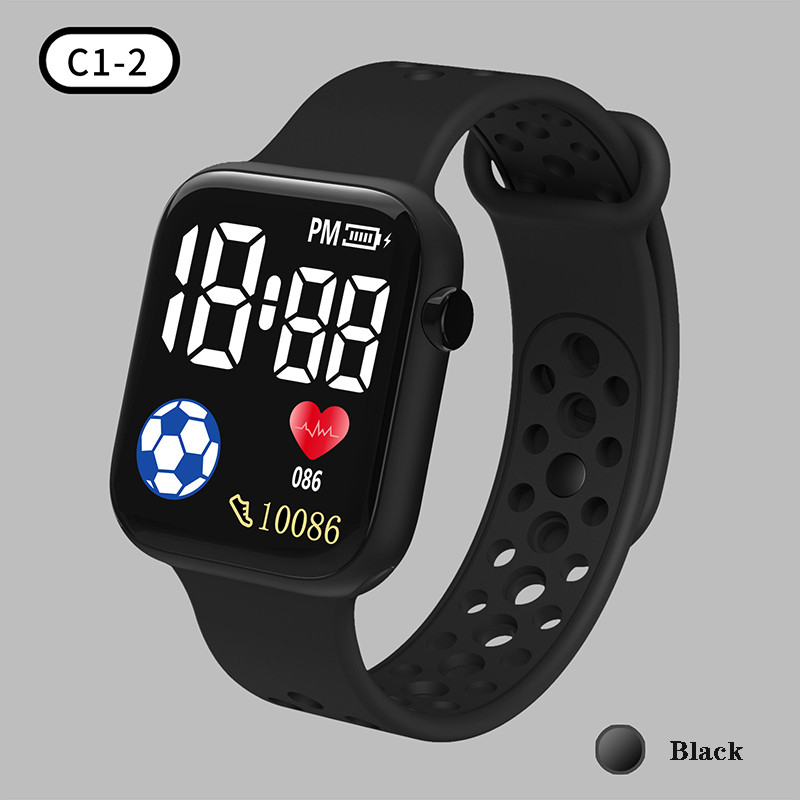 YIKAZE LED Digital Watch For Kids Boys Waterproof Sports Watches