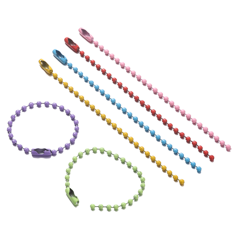 St.kunkka 10Pcs 2.3mm*10cm Ball Bead Chains fits Key Chain hand tag
