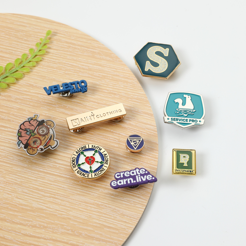 custom logo epoxy printed pin badge soft Enamel lapel Pins Hard enamel ...
