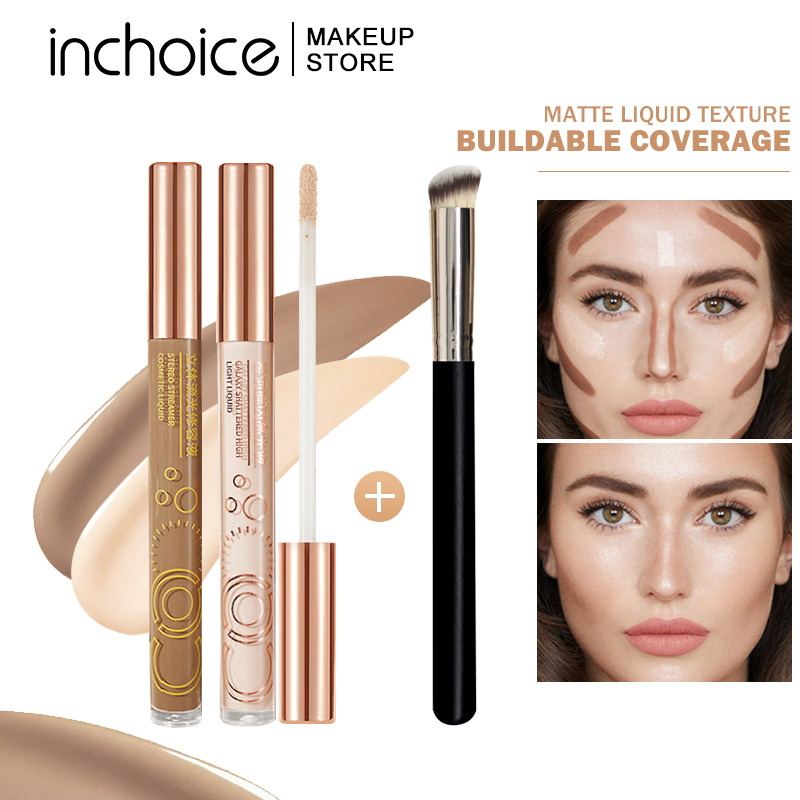 Face Makeup Set Contour Highlighter Face Makeup Brush Natural Buildable ...