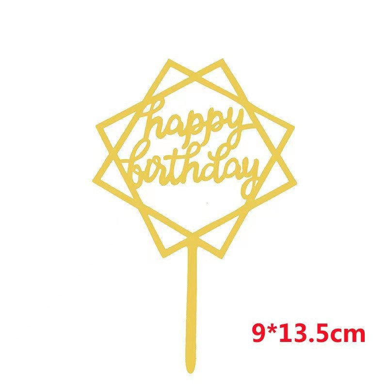 HQKJGSYX 66-Piece Happy Birthday Cake Topper Set - Pink & Gold Decorative Letters & Numbers