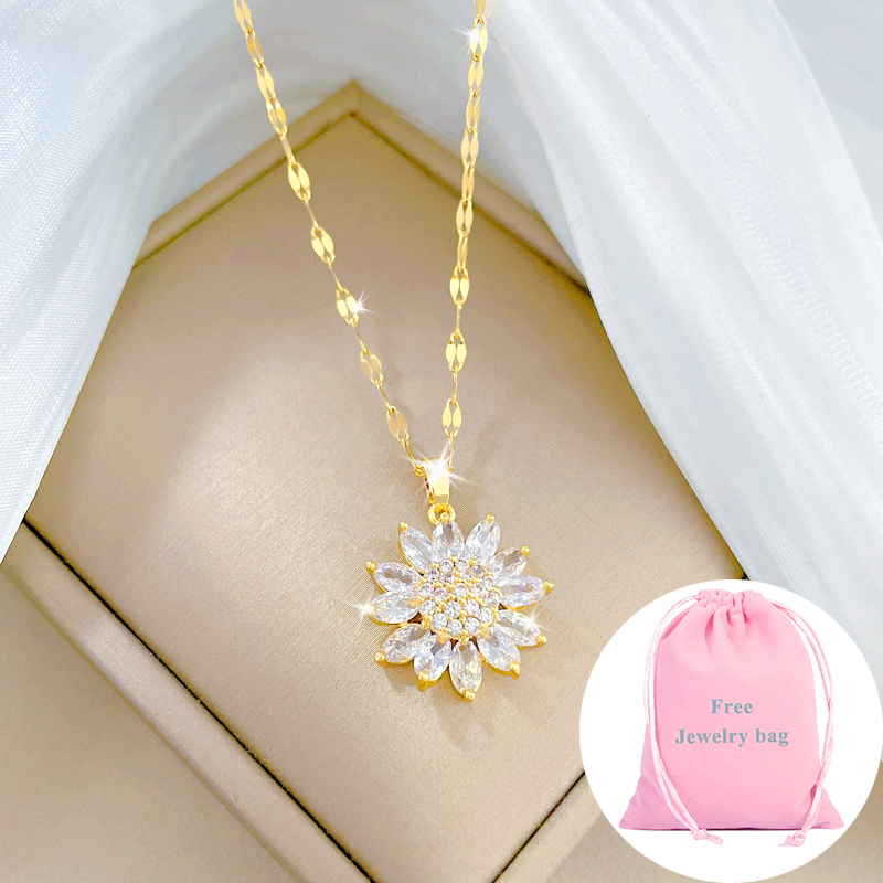 Women's color diamond orders necklace [40+10cm]