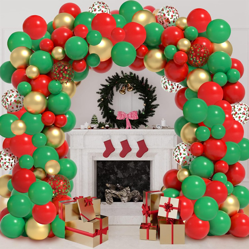 Green Red Balloons Christmas Balloons Christmas Tree Decor Confetti