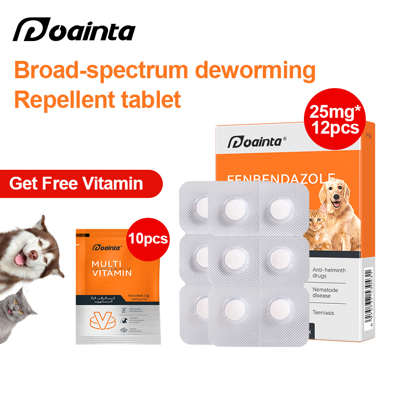 PUAINTA Pets Dewormer Tablets Worm rid Tablets Deworming For Dogs Cats
