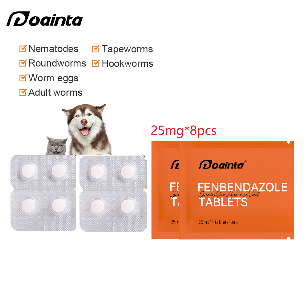 PUAINTA Pets Dewormer Tablets Worm rid Tablets Deworming For Dogs Cats