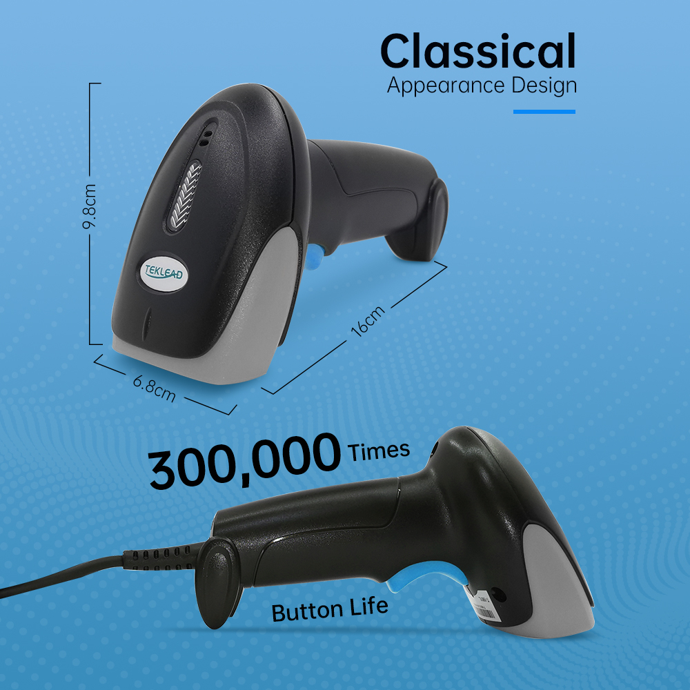 Easy Use QR Code Wired USB Barcode Scanner USB port High Speed 1D 2D ...