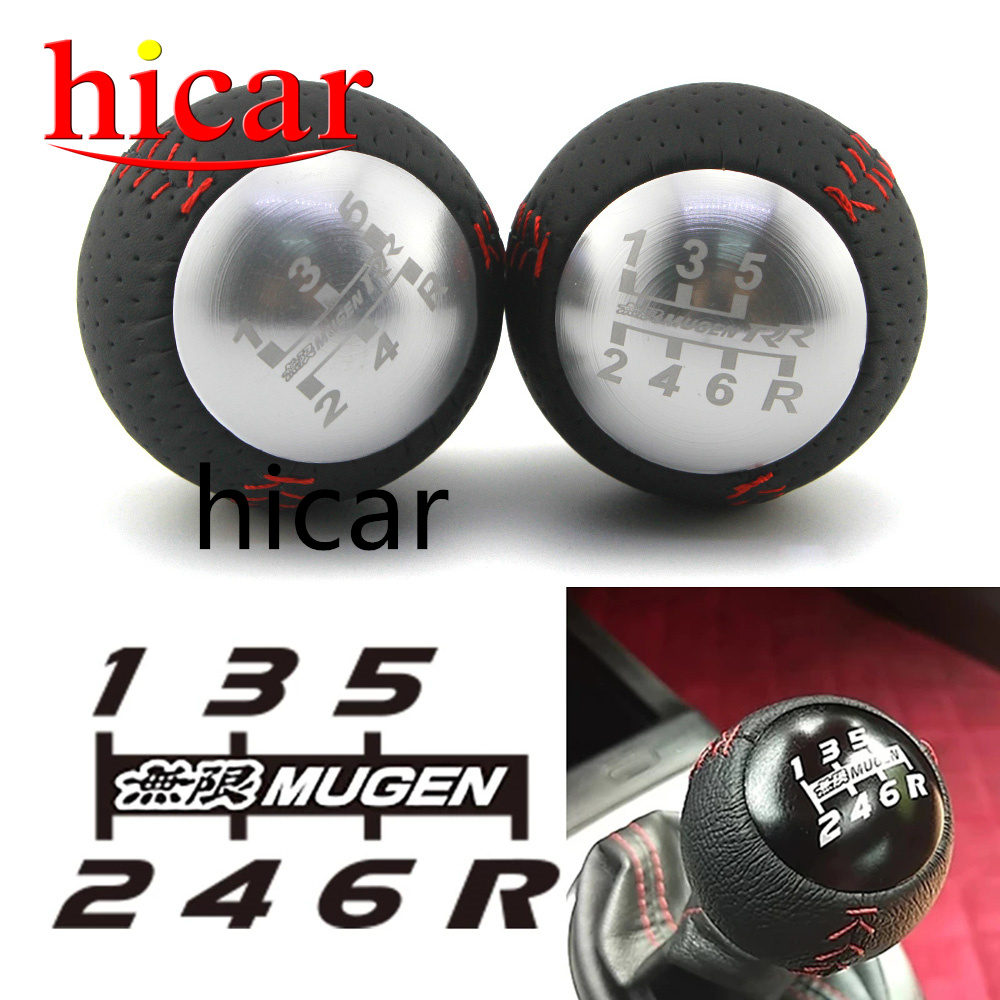 5/6 Speed M10x1.5 Mugen RR Racing Shift Knob Leather Gear Shift Knob