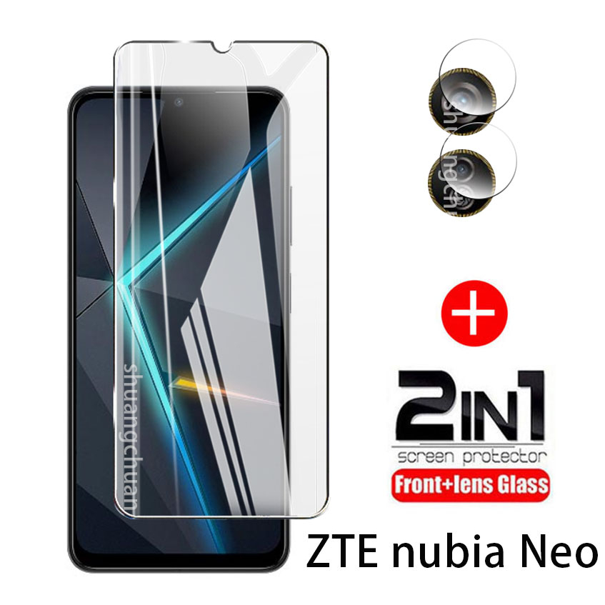 AQGGIIXY Protector de pantalla compatible con ZTE Nubia Neo 3 GT (6.8 pulgadas), vidrio templado con bordes de arco 2.5D, 9 dureza, sin burbujas, para ZTE Nubia Neo 3 GT (paquete