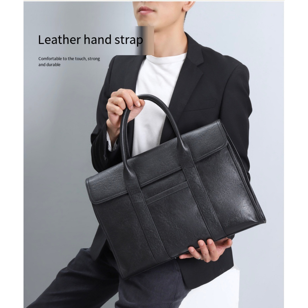 High Quality Big Brand Handbag Genuine Leather Casual Business Men's