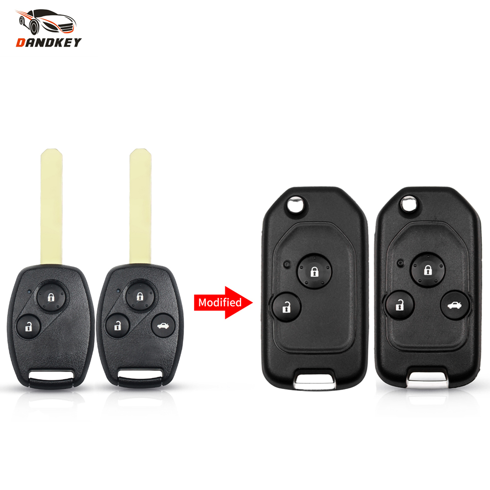 Aputoxz Coque De Clé De Rechange Pour Honda 2022-2023 - 4 Boutons, Noir Argenté, Plastique Durable