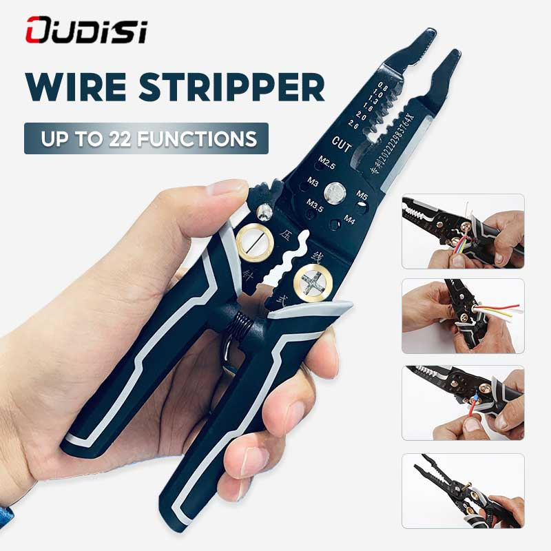 New 18-in-1 Foldable Wire Stripper With Voltage Tester – High Carbon Steel, LCD Display, 3 Alerts, Compatible 8-16 AWG, Screwdriver Bits – Electrician Multi-Tool