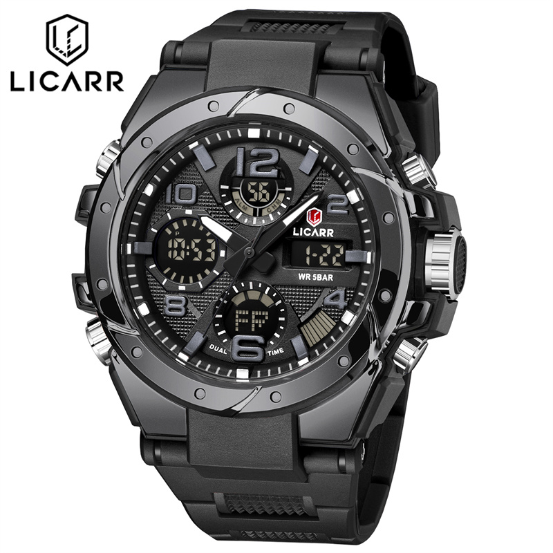 LICARR Brand Original Men's Watch Digital Sports Waterproof Fashion Men ...