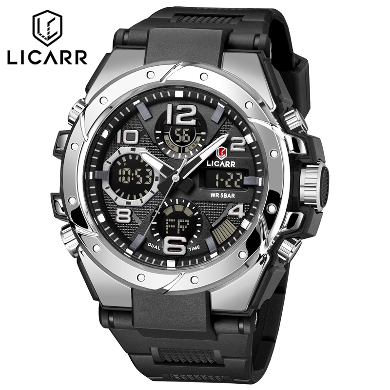 LICARR Brand Original Men's Watch Digital Sports Waterproof Fashion Men ...