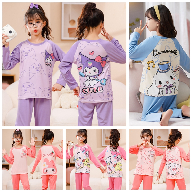 Pyjamas Kids Long Sleeve Children Pyjamas Sanrio Kuromi Melody ...