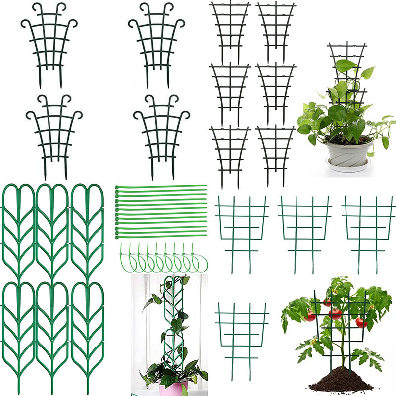 Metal Indoor Small Trellis 6pcs Plant Trellis For Climbing Plants Indoor Stackable Garden 5747