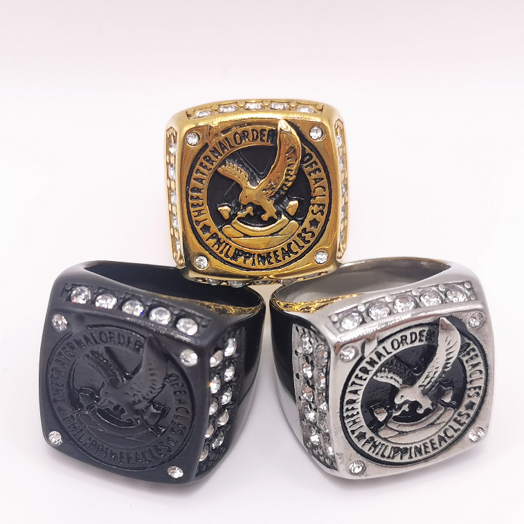 New Design Bull Ring for Men The Fraternal Order of Eagles Stainless ...