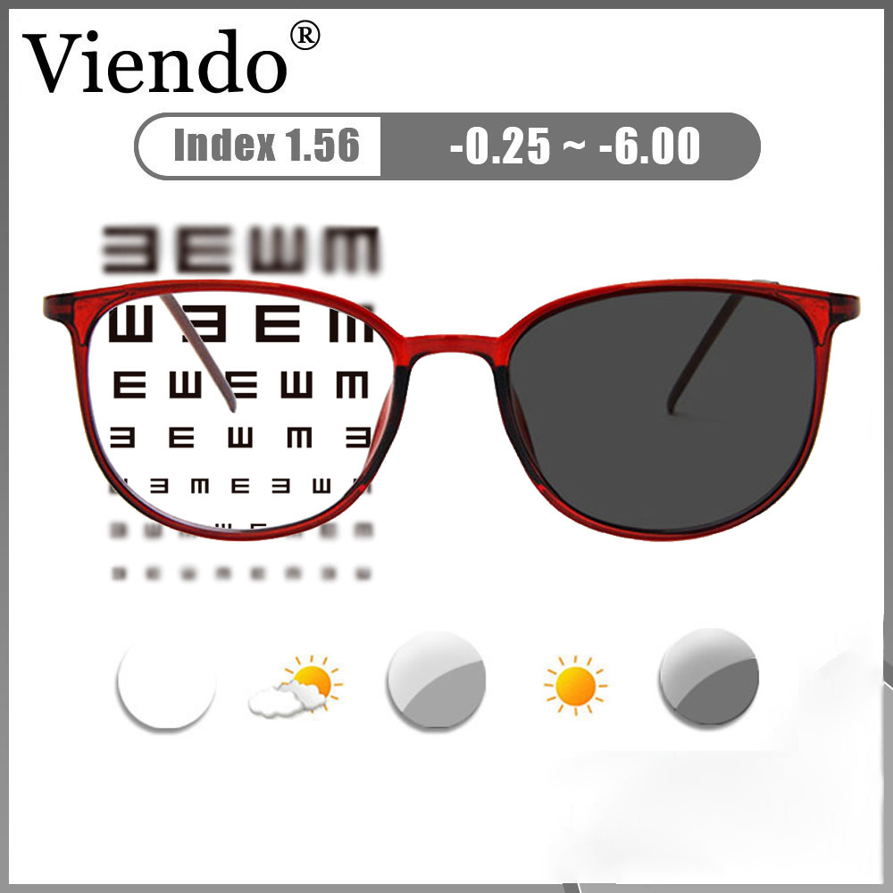 Viendo Graded Glasses Photochromic Myopic Eyeglasses For Women Men