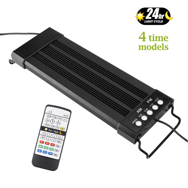 Remote Control Full Spectrum LED Aquarium Light Aluminum Dimming Fish ...