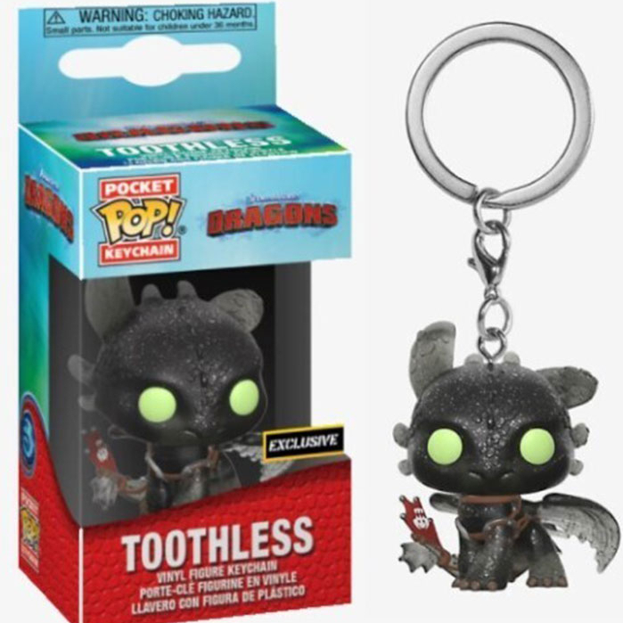 Funko Pop! Dragons Toothless Keychain Action Figure Keyring Toys model ...