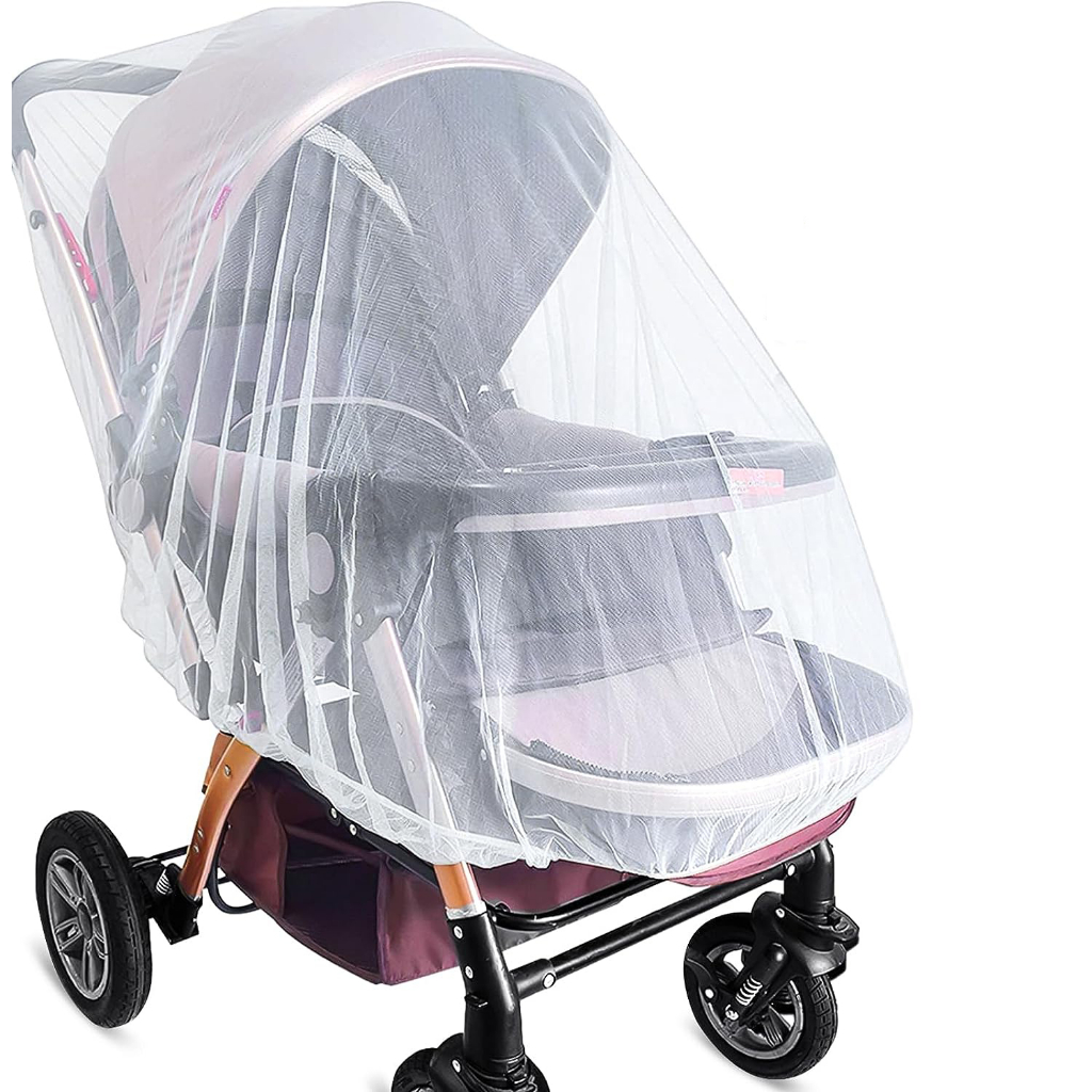 Double Stroller Bug Net Double Stroller Protective Net - Mesh Sun Cover For Baby Bassinet & Joggers With Elastic Closure Double Stroller Mesh Cover