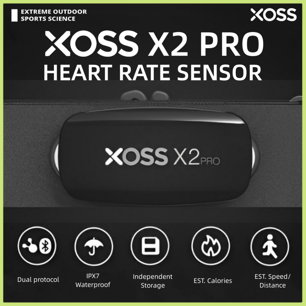 XOSS X2 Pro Chest Heart Rate Sensor Bluetooth Ant + Wireless Waterproof Outdoor Riding Heart
