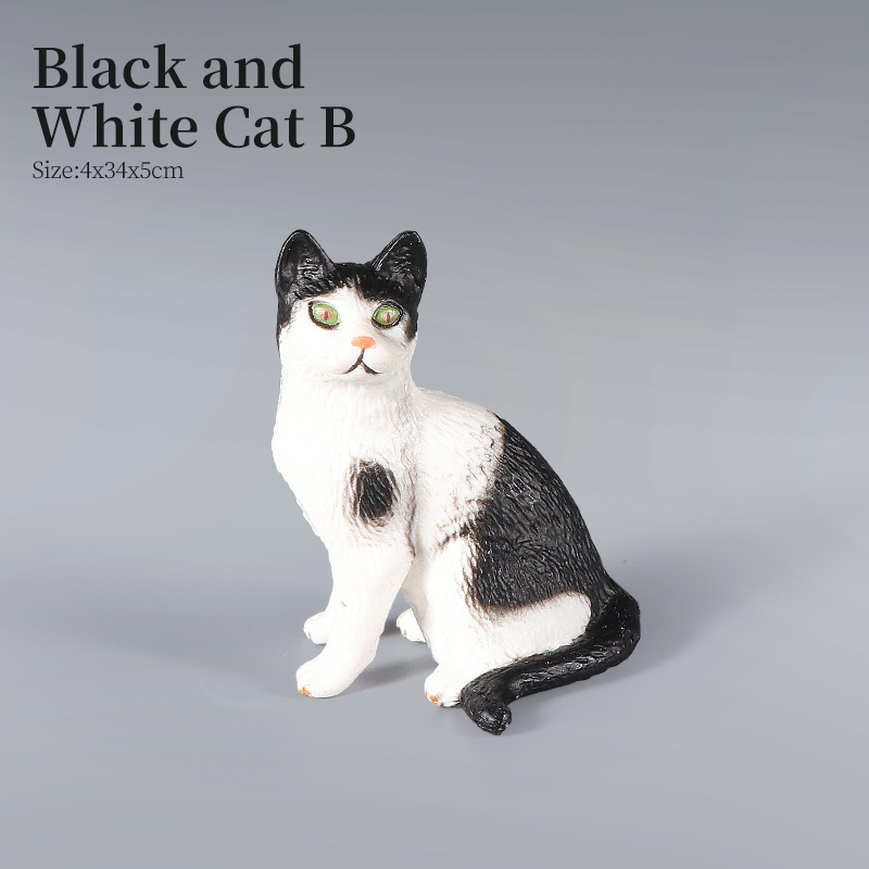 Simulation Cute Pet Cat Model Action Figures Siamese Sphynx Persian  Figurines Miniature Lovely Home Decoration Kid Education Toy