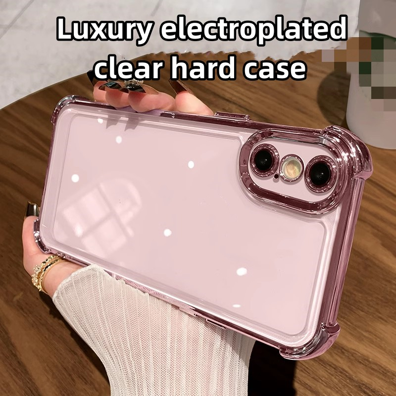 for iPhone xr case x xs max luxury electroplated full camera protective  cover aesthetic clear shockproof silicone hard phone case