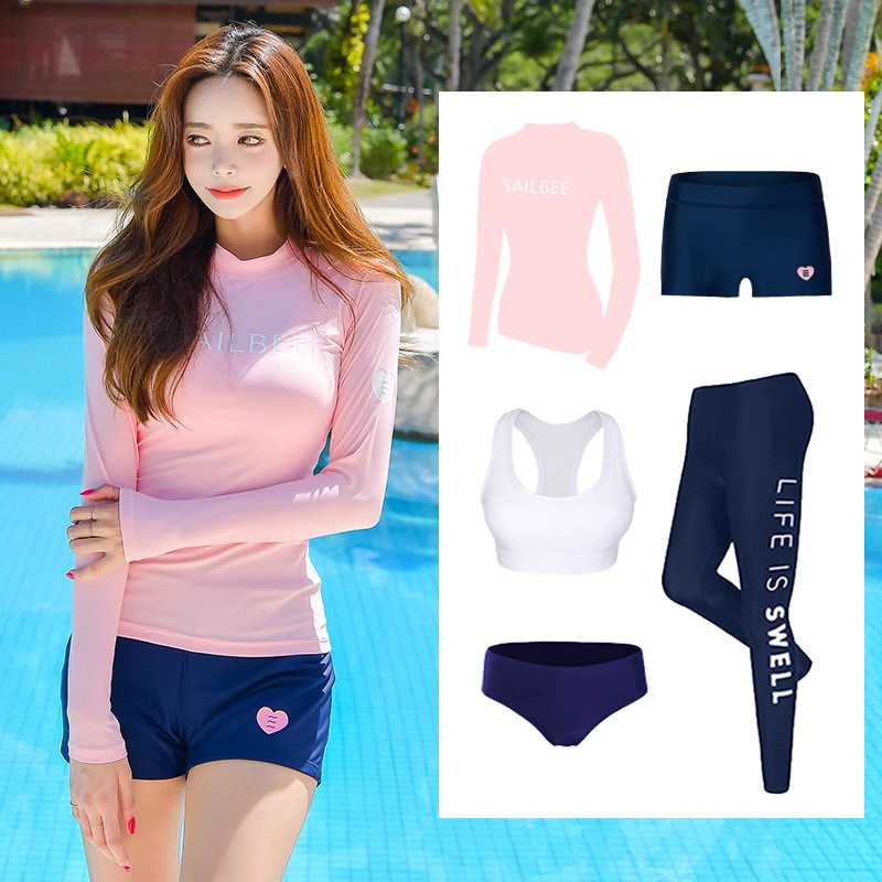 SAILBEE Ready stock Swimsuit for women UV Sun Long-sleeved Diving suit ...