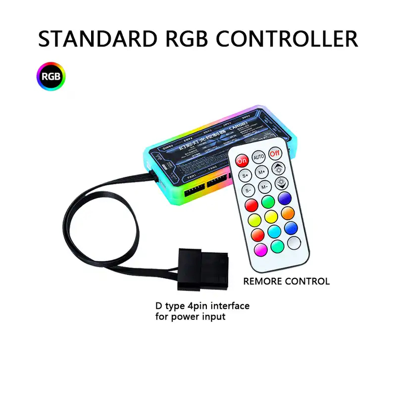 Computer Small 6PIN Interface RGB Fan 4PIN Type Controller Use For ...