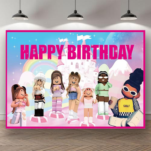 Roblox Party Backdrop Decoration Background Happy Birthday Party Needs Shopee Philippines