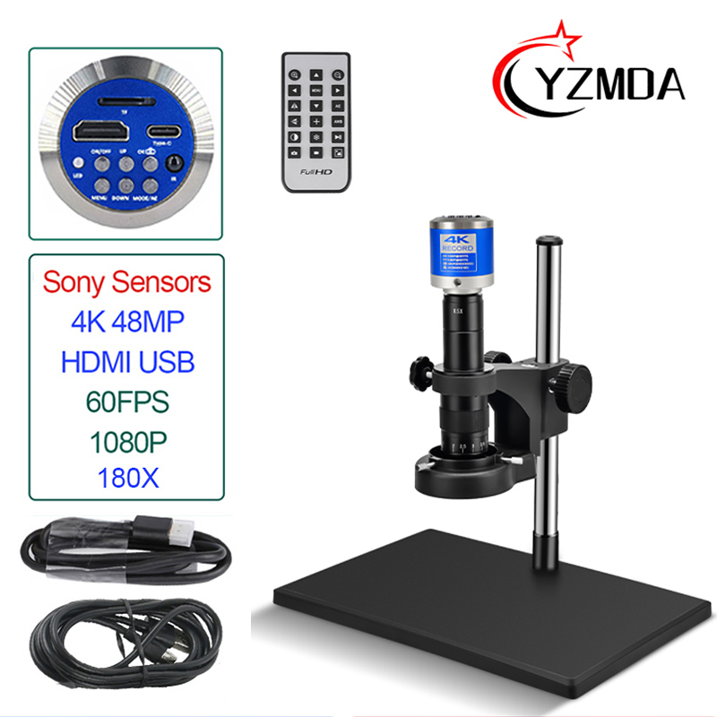 4k HD Microscope Measuring Microscope High Distance Folding Stand150X