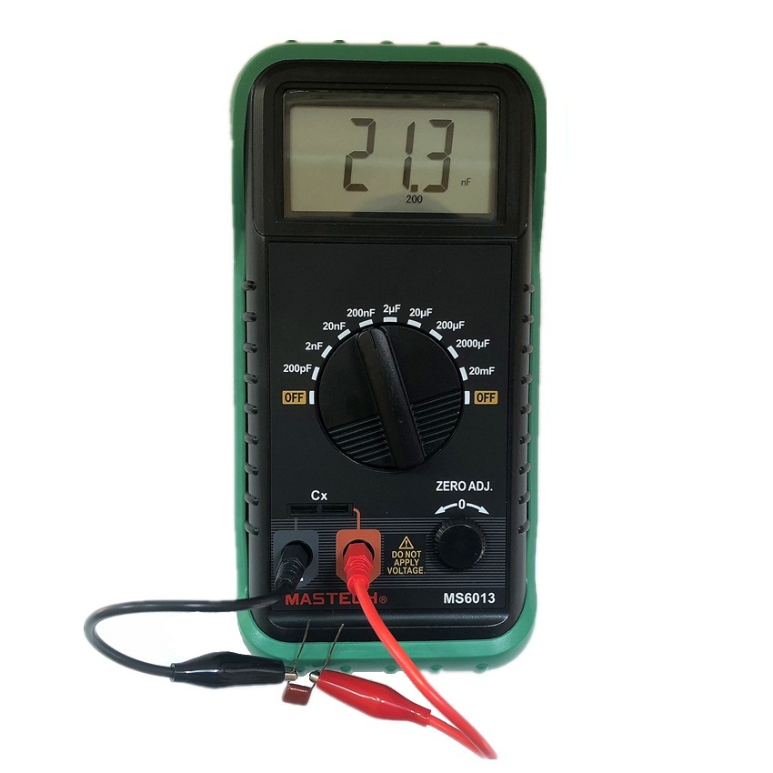 MASTECH MS6013 Portable 3 1/2 Digital Capacitance Meter Capacitor ...