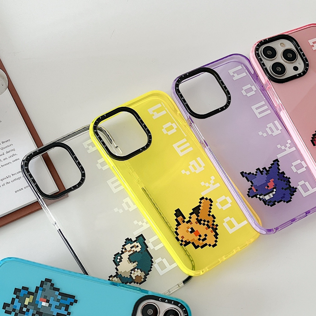 Japanese Anime Pixel Pokemon Clear Casetify Phone Case for iPhone 15 14