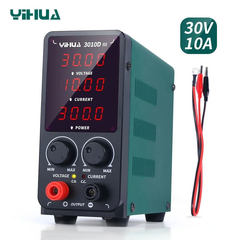 YIHUA 30V 10A Adjustable DC Power Supply LED Digital Lab Bench Power ...