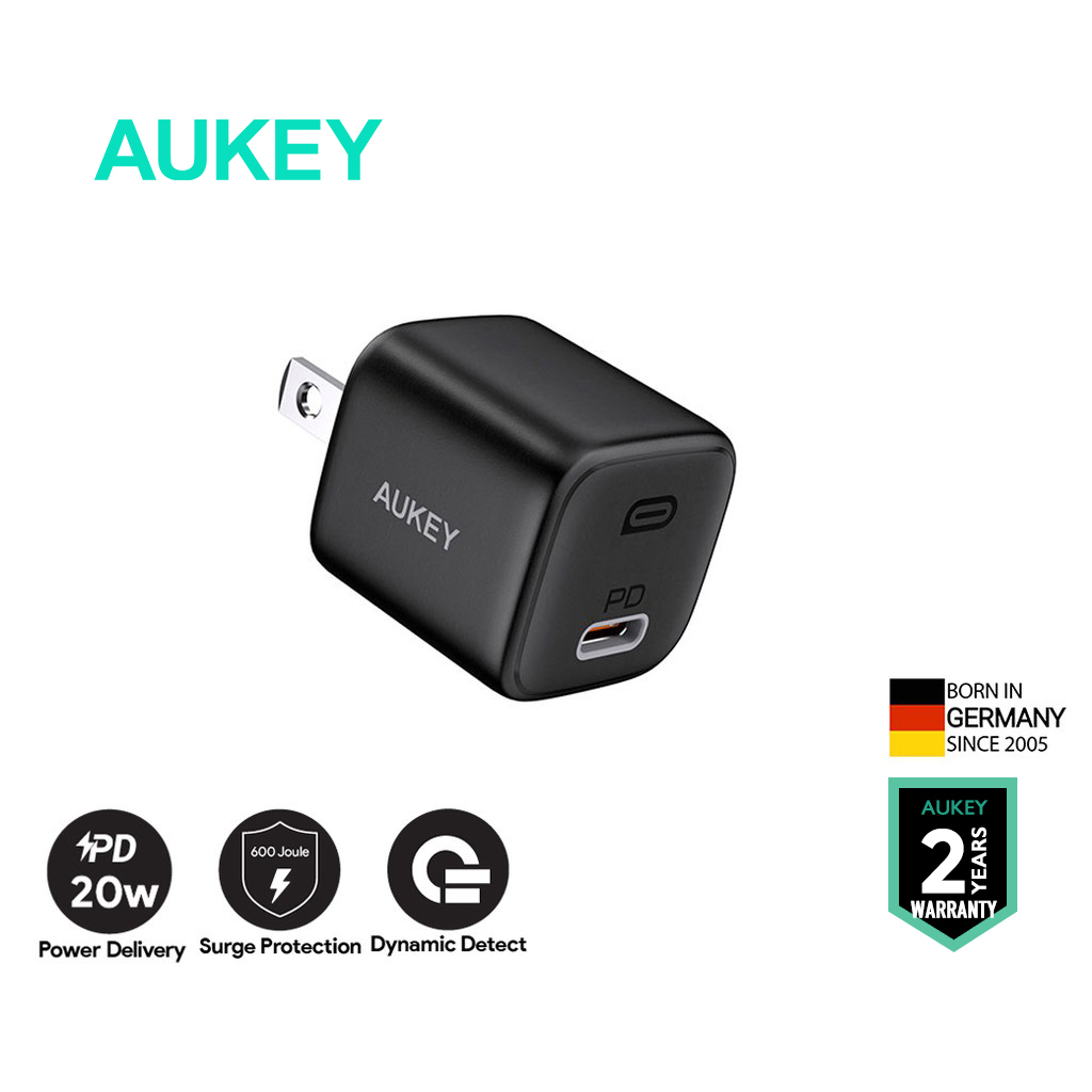 Aukey Pa B1 Fast Charging Pd 20w Omnia™ Gan Qc30 Type C Chargers For Iphone 14 13 12 Pro Max 1518