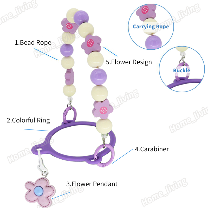 Product image LinBai Flask 22oz 32oz Pearl Handle Rope Tumbler Accessories Water Bottle Rope Paracord Holder 8
