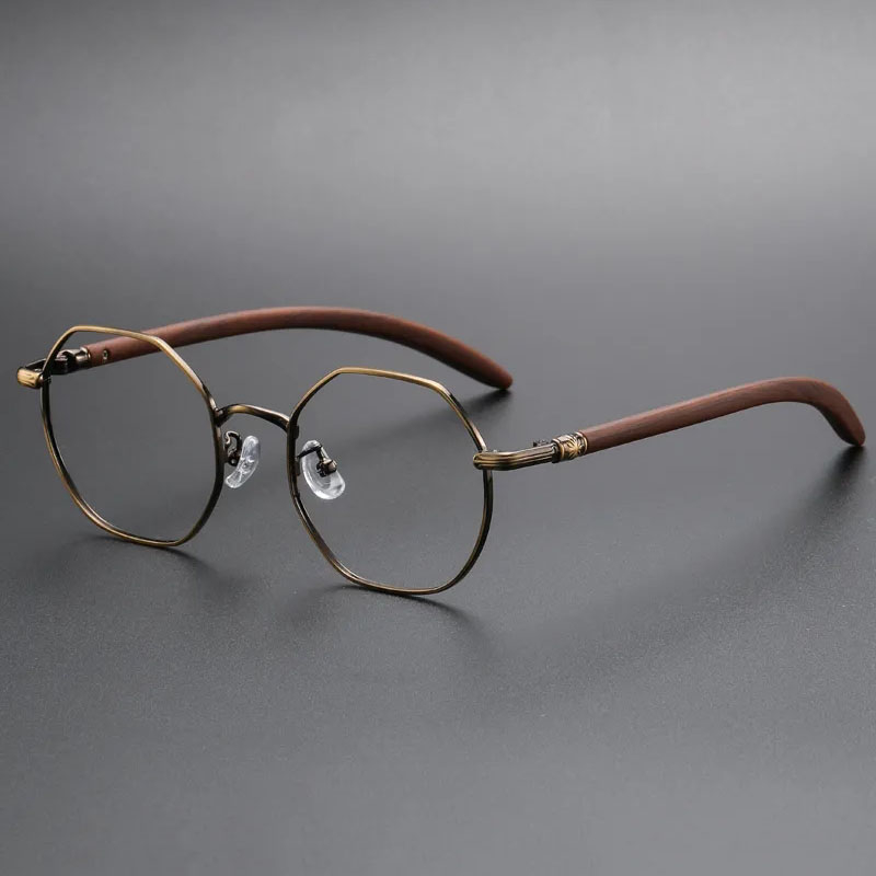 Fashion Polygon Eyeglasses Frames Men Women Optical Glasses Frame Metal ...
