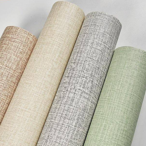Self-Adhesive Linen Texture Wallpaper - Waterproof Moisture-Proof Wall ...