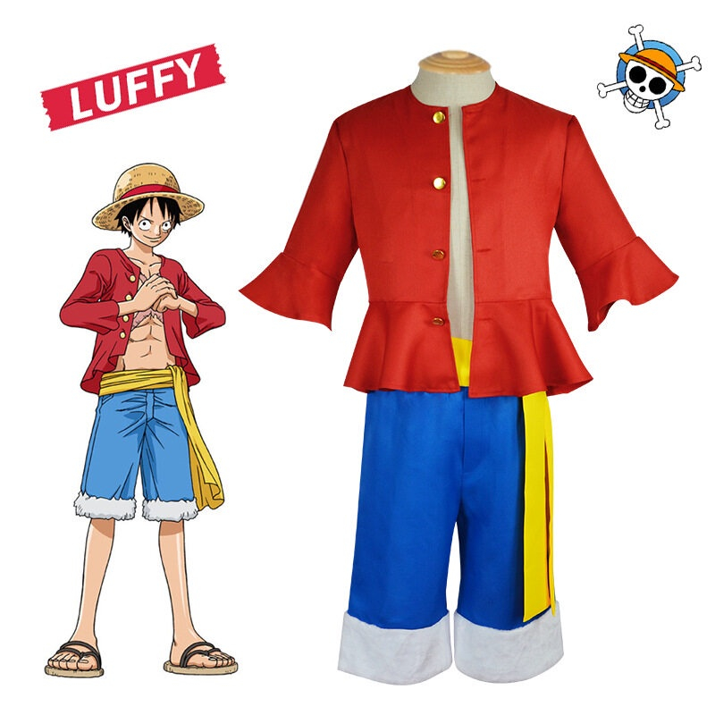 Halloween Cosplay Costume One-Piece Mengqi D Lufei For Adult Kids Boy ...
