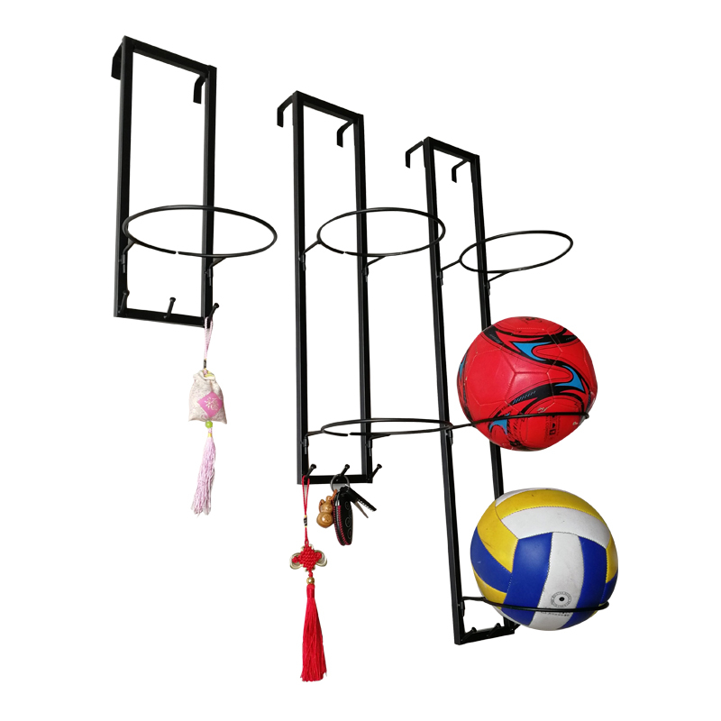 Wall-Mounted Basketball Storage Rack Punch-Free Ball Rack Home Hangable ...