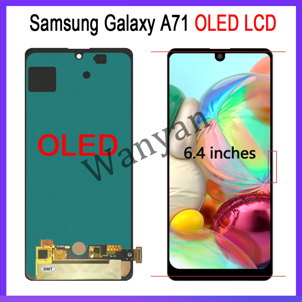 OEM For AMOLED Samsung Galaxy A71 LCD Display Touch Screen With Frame  Replacement
