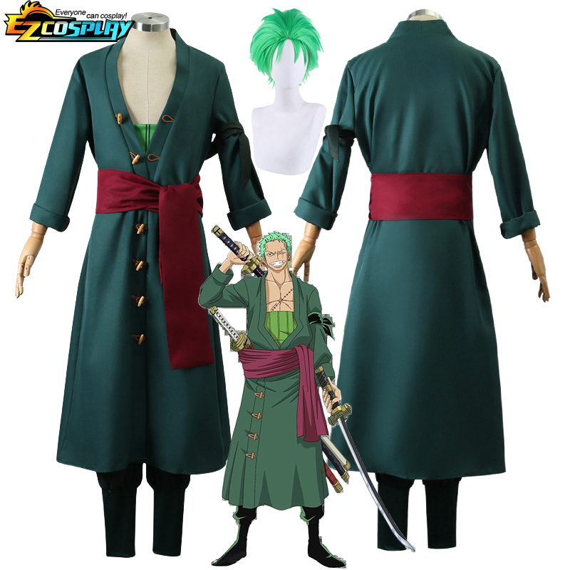 Roronoa Zoro 2nd Cosplay Costume Outfits One Piece Kimono Robe ...