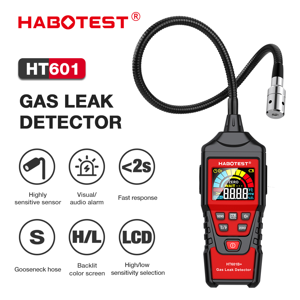 HABOTEST HT601 Gas Leak Detector Combustible Gas Leak Detector Handheld