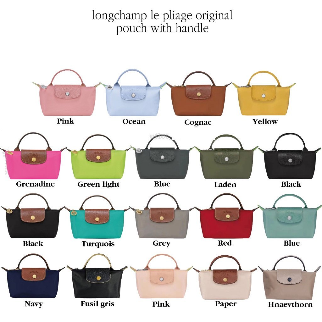 longchamp bag original Le Pliage pouch with handle handbag mini