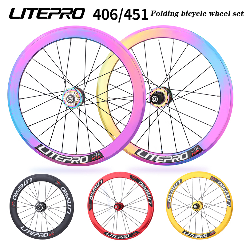 Litepro Bike Wheelset, Small Bike Rim 406/451, Bicycle Alloy Rim Front ...