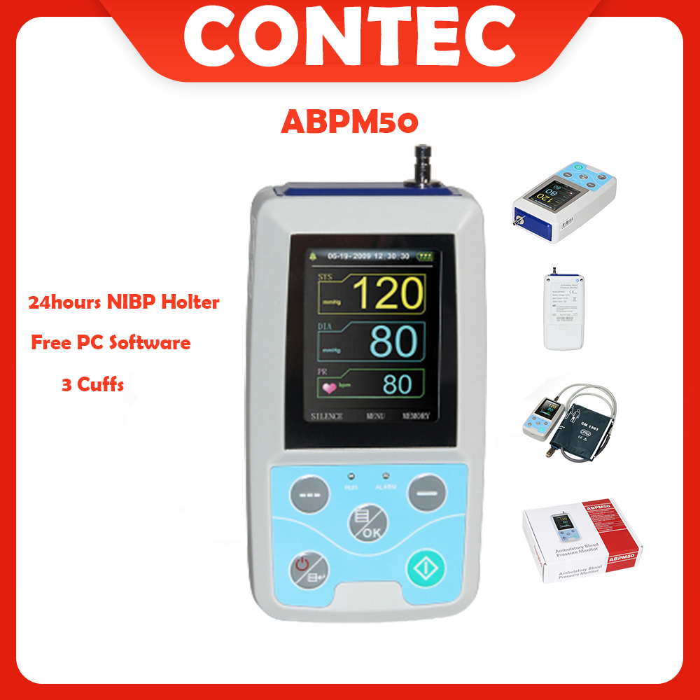 CONTEC ABPM50 Blood Pressure Monitor 24 Hours Ambulatory Blood Pressure ...