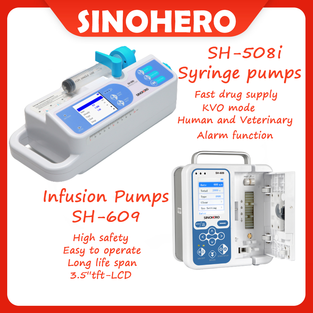 Syringe pumps/infusion pumps SH508i/SH609 Uses Human and Veterinary